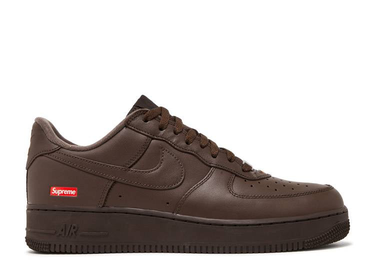 Nike SUPREME X AIR FORCE 1 LOW BOX LOGO BAROQUE BROWN